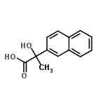 structure of CAS# 10441-53-9, 2-Hydroxy-2-(2-Naphthyl)Propanoic Acid;2-(2-Naphthyl)-2-hydroxypropanoic acid;2-Hydroxy-2-(2-naphthyl)propanoic acid;2-Hydroxy-2-(2-naphthyl)propanoic acid #