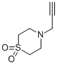 structure of CAS# 10442-03-2, 4-(2-Propyn-1-Yl)-Thiomorpholine 1,1-Dioxide;4-Propargyl-1,4-Thiazinane 1,1-Dioxide;Oprea1_537731;Dfp 00032