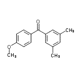 structure of CAS# 10472-83-0, (3,5-Dimethylphenyl)(4-Methoxyphenyl)Methanone;3,5-Dimethyl-4'-methoxybenzophenone