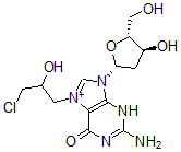 CAS#: 104783-29-1， 2-Amino-7-(3-Chloro-2-Hydroxypropyl)-9-[(2R,4S,5R)-4-Hydroxy-5-(Hydroxymethyl)Oxolan-2-Yl]-3H-Purin-9-Ium-6-One