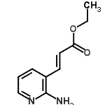 structure of CAS# 104830-01-5, Ethyl (2E)-3-(2-Amino-3-Pyridinyl)Acrylate;(E)-ethyl 3-(2-aminopyridin-3-yl)acrylate;3-(2-Amino-Pyridin-3-Yl)-Acrylic Acid Ethyl Ester;ethyl (2E)-3-(2-amino(3-pyridyl))prop-2-enoate