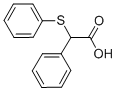 structure of CAS# 10490-07-0, alpha-(Phenylthio)Phenylacetic Acid;2-Phenyl-2-Phenylsulfanyl-Acetic Acid;2-Phenyl-2-(Phenylthio)Acetic Acid;2-Phenyl-2-Phenylsulfanyl-Ethanoic Acid