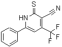 结构式 CAS# 104960-49-8, 6-苯基-2-硫代-4-(三氟甲基)-1,2-二氢-3-吡啶甲腈
