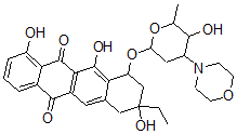 CAS#: 105026-51-5， 9-Ethyl-4,6,9-Trihydroxy-7-(5-Hydroxy-6-Methyl-4-Morpholin-4-Yloxan-2-Yl)Oxy-8,10-Dihydro-7H-Tetracene-5,12-Dione