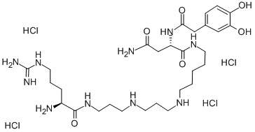 CAS#: 105029-41-2， (2S)-N-[5-[3-[3-[[(2S)-2-Amino-5-(Diaminomethylideneamino)Pentanoyl]Amino]Propylamino]Propylamino]Pentyl]-2-[[2-(2,4-Dihydroxyphenyl)Acetyl]Amino]Butanediamide