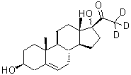 CAS#: 105078-92-0， (3beta)-3,17-Dihydroxy(21,21,21-<Sup>2</Sup>H<Sub>3</Sub>)Pregn-5-En-20-One