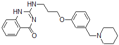 CAS#: 105150-87-6， 2-[3-[3-(Piperidin-1-Ylmethyl)Phenoxy]Propylamino]-1H-Quinazolin-4-One