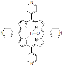 结构式 CAS# 105250-49-5, 氧代[5,10,15,20-四(4-吡啶基)卟啉]钛(IV)