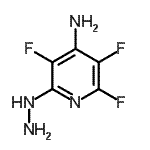 结构式 CAS# 105252-94-6, 2,3,5-三氟-6-肼基-4-吡啶胺