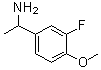 structure of CAS# 105321-49-1, 1-(3-Fluoro-4-Methoxyphenyl)Ethanamine;(S)-1-(3-FLUORO-4-METHOXYPHENYL)ETHANAMINE;1-(3-Fluoro-4-methoxyphenyl)ethan-1-amine;1-(3-fluoro-4-methoxyphenyl)ethylamine
