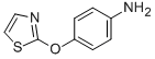 structure of CAS# 105350-49-0, 4-(2-Thiazolyloxy)-Benzenamine;4-(Thiazol-2-Yloxy)Benzenamine;4-(Thiazol-2-Yloxy)Phenylamine;4-(1,3-Thiazol-2-Yloxy)Aniline