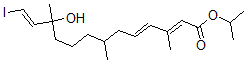 CAS#: 105373-49-7， Propan-2-Yl (2E,4E,12E)-11-Hydroxy-13-Iodo-3,7,11-Trimethyltrideca-2,4,12-Trienoate