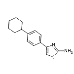 structure of CAS# 105512-86-5, 4-(4-Cyclohexylphenyl)-1,3-Thiazol-2-Amine;4-(4-cyclohexylphenyl)-1,3-thiazole-2-ylamine;4-(4-cyclohexylphenyl)thiazol-2-amine;4-(4-Cyclohexylphenyl)thiazol-2-ylamine