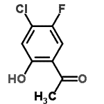 structure of CAS# 105533-69-5, 1-(4-Chloro-5-Fluoro-2-Hydroxyphenyl)Ethanone