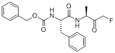 结构式 CAS# 105637-38-5, N-[(1S)-2-[[(1S)-3-氟-1-甲基-2-氧代丙基]氨基]-2-氧代-1-(苯基甲基)乙基]-氨基甲酸苄酯