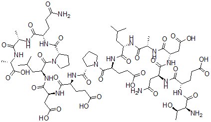 CAS#: 105655-57-0， L-Threonyl-L-alpha-Glutamyl-L-Asparaginyl-L-alpha-Aspartyl-L-Alanyl-L-Leucyl-L-alpha-Glutamyl-L-Prolyl-L-alpha-Glutamyl-L-alpha-Aspartyl-L-Leucyl-L-Prolyl-L-Glutaminyl-L-Alanyl-L-Alanine