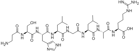 CAS#: 105931-71-3， beta-Alanyl-L-Seryl-L-Histidyl-L-Leucylglycyl-L-Leucyl-L-Alanyl-L-Arginine
