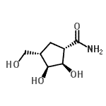 CAS#: 105967-08-6， (1S,2R,3S,4S)-2,3-Dihydroxy-4-(Hydroxymethyl)Cyclopentanecarboxamide