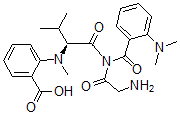 CAS#: 106283-19-6， 2-[[(2S)-1-[(2-Aminoacetyl)-(2-Dimethylaminobenzoyl)Amino]-3-Methyl-1-Oxobutan-2-Yl]-Methylamino]Benzoic Acid