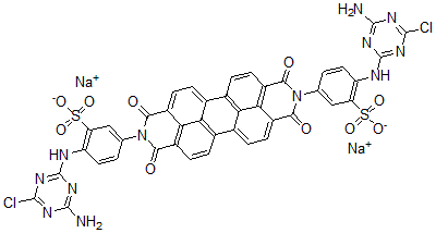 CAS#: 106424-71-9， 3,3'-(1,2,3,8,9,10-Hexahydro-1,3,8,10-Tetraoxoanthra(2,1,9-def:6,5,10-d'e'f')Diisoquinoline-2,9-Diyl)Bis(6-((4-Amino-6-Chloro-S-Triazin-2-Yl)Amino)-Benzenesulfonic Acid Disodium Salt