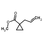 结构式 CAS# 106434-82-6, 甲基1-烯丙基环丙烷羧酸酯