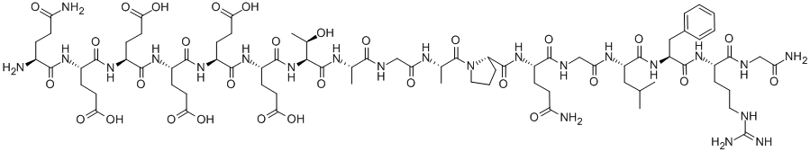 CAS#: 106507-61-3， L-Glutaminyl-L-alpha-Glutamyl-L-alpha-Glutamyl-L-alpha-Glutamyl-L-alpha-Glutamyl-L-alpha-Glutamyl-L-Threonyl-L-Alanylglycyl-L-Alanyl-L-Prolyl-L-Glutaminylglycyl-L-Leucyl-L-Phenylalanyl-L-Arginyl-Glycinamide