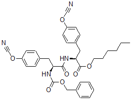 CAS#: 106755-33-3， Hexyl (2S)-3-(4-Cyanatophenyl)-2-[[(2S)-3-(4-Cyanatophenyl)-2-(Phenylmethoxycarbonylamino)Propanoyl]Amino]Propanoate