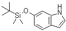 structure of CAS# 106792-41-0, 6-{[Dimethyl(2-Methyl-2-Propanyl)Silyl]Oxy}-1H-Indole;6-(TERT-BUTYLDIMETHYLSILYLOXY)-INDOLE;6-[(tert-Butyldimethylsilyl)oxy]-1H-indole;B-9480