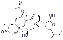 CAS#: 106807-35-6， [(5R,7R,8R,9R,10S,11R,13S,17S)-17-[(2S,3R,5S)-5-Butan-2-Yl-2-Hydroxyoxolan-3-Yl]-11-Hydroxy-4,4,8,10,13-Pentamethyl-3-Oxo-5,6,7,9,11,12,16,17-Octahydrocyclopenta[a]Phenanthren-7-Yl] Acetate