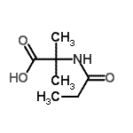 结构式 CAS# 106897-28-3, 2-甲基-N-丙酰基丙氨酸