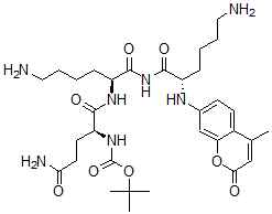 CAS#: 106984-12-7， Tert-Butyl N-[(2S)-5-Amino-1-[[(2S)-6-Amino-1-[[(2S)-6-Amino-2-[(4-Methyl-2-Oxochromen-7-Yl)Amino]Hexanoyl]Amino]-1-Oxohexan-2-Yl]Amino]-1,5-Dioxopentan-2-Yl]Carbamate