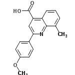结构式 CAS# 107027-47-4, 2-(4-甲氧基苯基)-8-甲基-4-喹啉羧酸