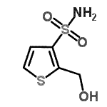 structure of CAS# 107142-08-5, 2-(Hydroxymethyl)-3-Thiophenesulfonamide;2-(hydroxymethyl)-3-thiophenesulfonamide;2-(Hydroxymethyl)thiophene-3-sulfonamide;MFCD08695562