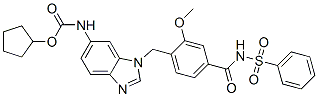 CAS#: 107786-78-7， Cyclopentyl N-[3-[[2-Methoxy-4-(Phenylsulfonylcarbamoyl)Phenyl]Methyl]Benzimidazol-5-Yl]Carbamate