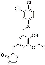 CAS#: 107788-13-6， (3E)-3-[[3-[(3,4-Dichlorophenyl)Sulfanylmethyl]-5-Ethoxy-4-Hydroxyphenyl]Methylidene]Oxolan-2-One