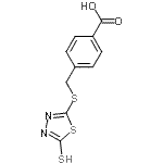 CAS#: 107859-96-1， 4-{[(5-Thioxo-4,5-Dihydro-1,3,4-Thiadiazol-2-Yl)Sulfanyl]Methyl}Benzoic Acid
