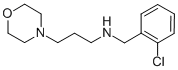 structure of CAS# 107922-87-2, (2-Chlorophenyl)Methyl-(3-Morpholin-4-Ium-4-Ylpropyl)Azanium;(2-Chlorophenyl)Methyl-(3-Morpholin-4-Ium-4-Ylpropyl)Ammonium;(2-Chlorophenyl)Methyl-[3-(4-Morpholin-4-Iumyl)Propyl]Ammonium;(2-Chlorobenzyl)-(3-Morpholin-4-Ium-4-Ylpropyl)Ammonium