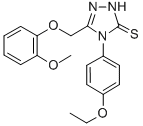 CAS 登录号：107952-08-9， 4-(4-乙氧基苯基)-5-[(2-甲氧基苯氧基)甲基]-2H-1,2,4-三唑-3-硫酮