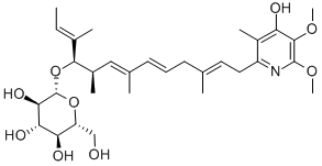 CAS#: 108073-65-0， 2-[(2E,5E,7E)-10-[(2R,3R,4S,5S,6R)-2-[(E)-But-2-En-2-Yl]-3,4,5-Trihydroxy-6-(Hydroxymethyl)-3,5-Dimethyloxan-2-Yl]Oxy-3-Methyldeca-2,5,7-Trienyl]-5,6-Dimethoxy-3-Methyl-1H-Pyridin-4-One