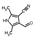CAS#: 108129-27-7， 4-Formyl-2,5-Dimethyl-1H-Pyrrole-3-Carbonitrile