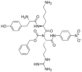 CAS#: 108318-36-1， Phenylmethyl N-[(2S)-1-[[(2S)-6-Amino-1-[[(2S)-5-(Diaminomethylideneamino)-2-[(4-Nitrophenyl)Amino]Pentanoyl]Amino]-1-Oxohexan-2-Yl]Amino]-3-(4-Hydroxyphenyl)-1-Oxopropan-2-Yl]Carbamate