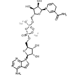 结构式 CAS# 108321-31-9, 二钠, [[(2S,3R,4S,5S)-5-(6-氨基嘌呤-9-基)-3,4-二羟基-四氢呋喃-2-基]甲氧基-氧代-磷酰][(2R,3S,4R,5S)-5-(3-氨基甲酰-4H-吡啶-1-基)-3,4-二羟基-四氢呋喃-2-基]甲基磷酸酯
