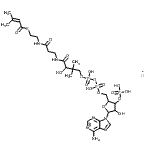 structure of CAS# 108347-83-7, 9-[5-O-[Hydroxy[[Hydroxy[3-Hydroxy-2,2-Dimethyl-4-[[3-[[2-[(3-Methyl-1-Oxo-2-Buten-1-Yl)Thio]Ethyl]Amino]-3-Oxopropyl]Amino]-4-Oxobutoxy]Phosphinyl]Oxy]Phosphinyl]-3-O-Phosphonopento Furanosyl]-9H-Purin-6-Amine Lithium Salt (1:1);Î²-Methylcrotonyl coenzyme A lithium salt;trans-3-Methyl-2-butenoyl Coenzyme- A;β-Methylcrotonyl coenzyme- A lithium salt