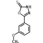 结构式 CAS# 108413-55-4, 5-(3-甲氧基苯基)-1,3,4-恶二唑-2-硫醇