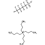 structure of CAS# 108427-52-7, N,N,N-Tributyl-1-Butanaminium 1,1,2,2,3,3,4,4,4-Nonafluoro-1-Butanesulfonate;Perfluorobutanesulfonic acid tetrabutylammonium salt;PERFLUOROBUTANESULFONICACIDTETRABUTYLAMMONIUMSALT;Tetrabutylammonium nonafluorobutanesulfonate