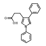 结构式 CAS# 108446-77-1, 3-(1,3-二苯基-1H-吡唑-4-基)丙酸