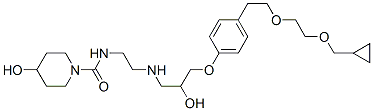 CAS#: 108495-27-8， N-[2-[[3-[4-[2-[2-(Cyclopropylmethoxy)Ethoxy]Ethyl]Phenoxy]-2-Hydroxypropyl]Amino]Ethyl]-4-Hydroxypiperidine-1-Carboxamide