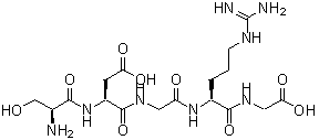 结构式 CAS# 108608-63-5, L-丝氨酰-L-alpha-天冬氨酰甘氨酰-L-精氨酰甘氨酸