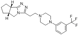 CAS#: 108785-69-9， (-)-cis-5,5a,6,7,8,8a-Hexahydro-3-(2-(4-(alpha,alpha,alpha-trifluoro-m-tolyl)-1-piperazinyl)ethyl)cyclopenta(3,4)pyrrolo(2,1-c)-s-triazole