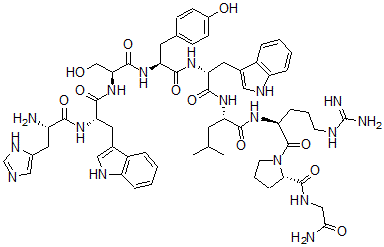 CAS 登录号：108787-46-8， 组氨酰-色氨酰-丝氨酰-酪氨酰-色氨酰-亮氨酰-精氨酰-脯氨酰-甘氨酰胺